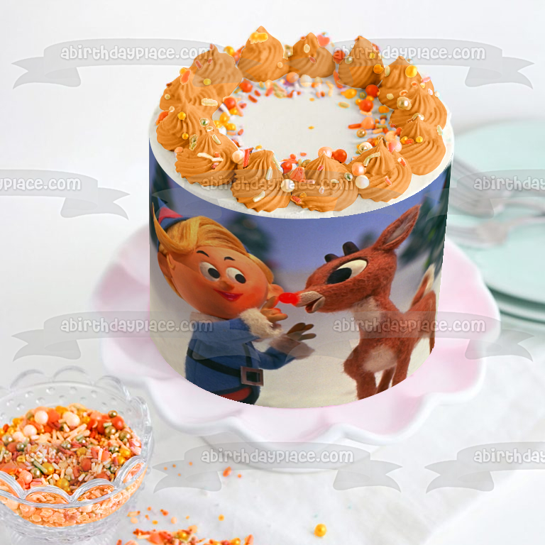 Hermey Rudolph the Red Nosed Reindeer 1964 Christmas Stop Motion Animated Television Special Edible Cake Topper Image ABPID53470