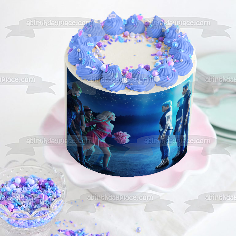 Póster de Alien de Zombies 3, Zed y Addison, decoración comestible para tarta, imagen ABPID56487