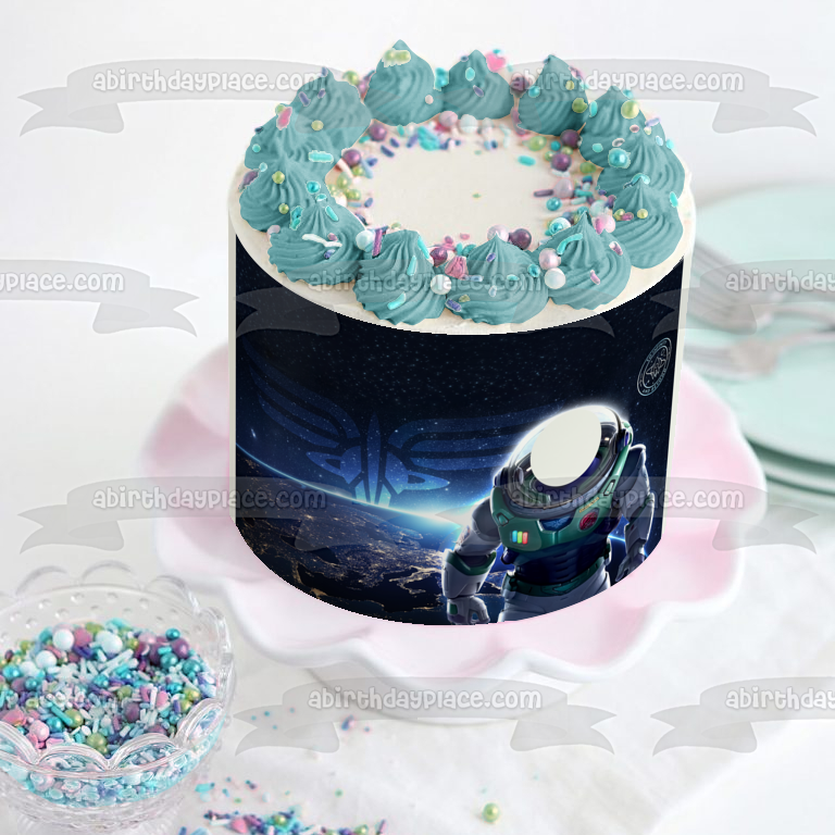 Marco de fotos de Disney Lightyear Space Ranger, decoración comestible para tarta, marco de imagen ABPID56477