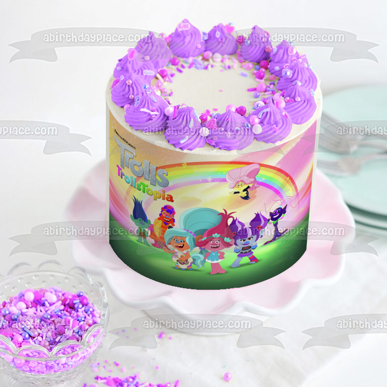 DreamWorks Trolls Trollstopia Animated Series Queen Poppy Branch Edible Cake Topper Image ABPID53588