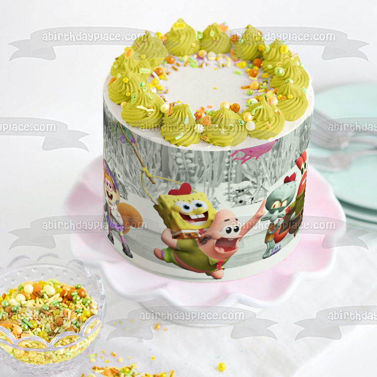 Kamp Koral: SpongeBob’s Under Years Sandy Patrick Squidword Mr. Krabs Edible Cake Topper Image ABPID53866