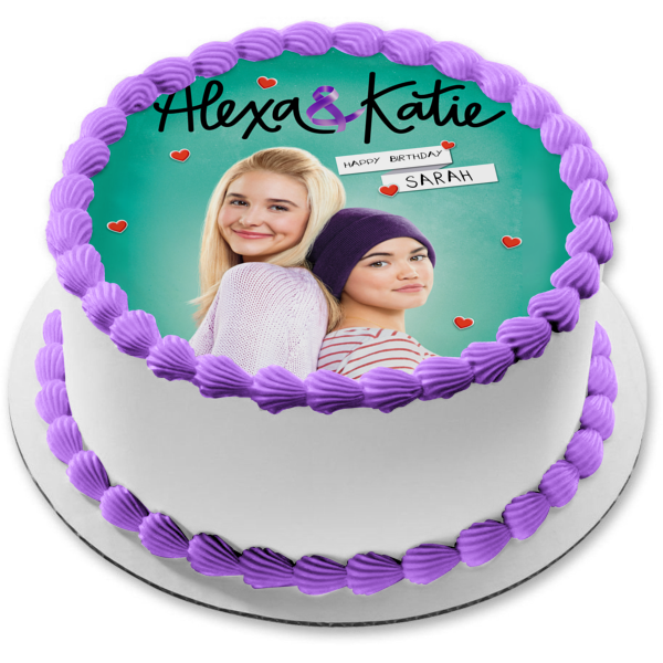 Alexa and Katie Friends Pose Poster Edible Cake Topper Image ABPID5650