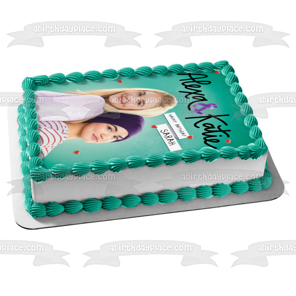 Alexa and Katie Friends Pose Poster Edible Cake Topper Image ABPID5650