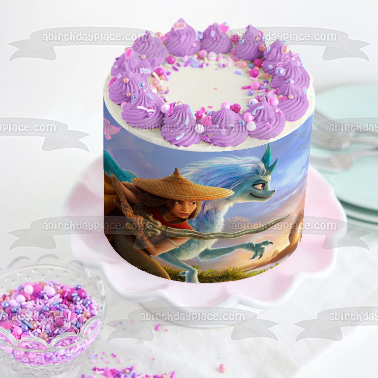 Imagen comestible para decoración de tarta de Raya y el último dragón Sisu ABPID53905