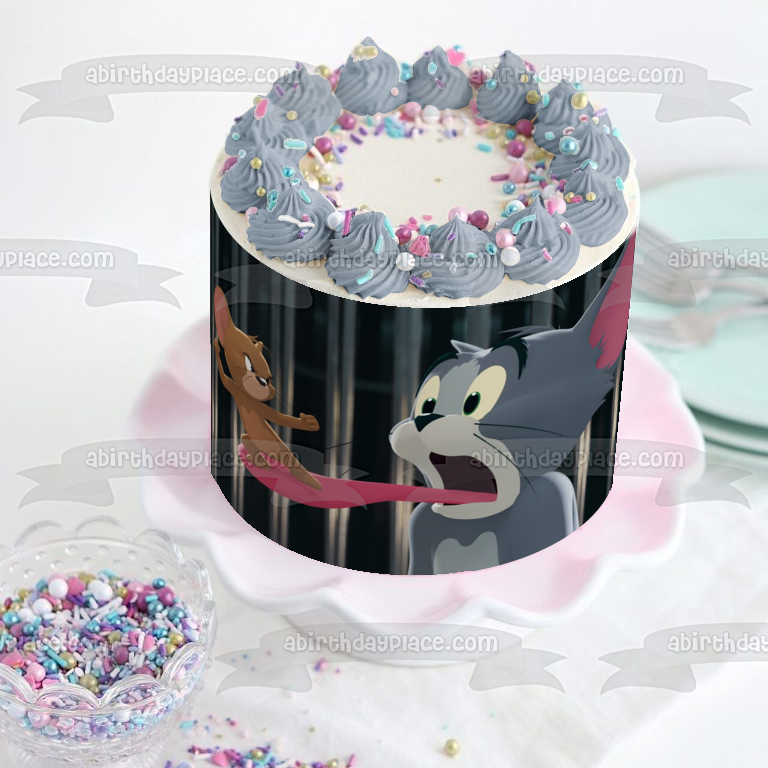 Imagen comestible para decoración de tarta de la película Tom y Jerry ABPID53939