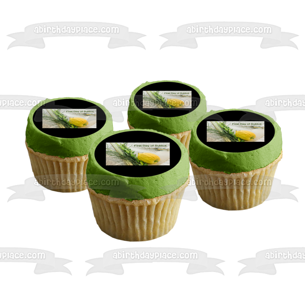 Imagen comestible para decoración de tarta del primer día de Sucot ABPID54236