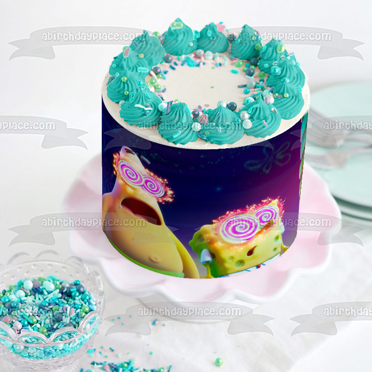 La película Bob Esponja: Esponja a la fuga Patricio y Bob Esponja Gafas funky Adorno comestible para tarta Imagen ABPID54005