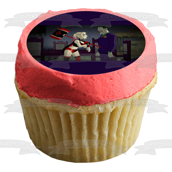 Harley Quinn TV Series The Joker Edible Cake Topper Image ABPID54493