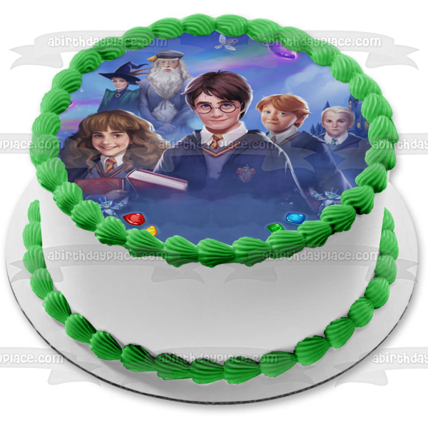 Harry Potter Puzzles and Spells App Game Edible Cake Topper Image ABPID56510