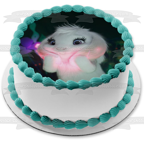 Over the Moon Mas Alla De La Luna White Rabbit Bungee Edible Cake Topper Imagen ABPID56517