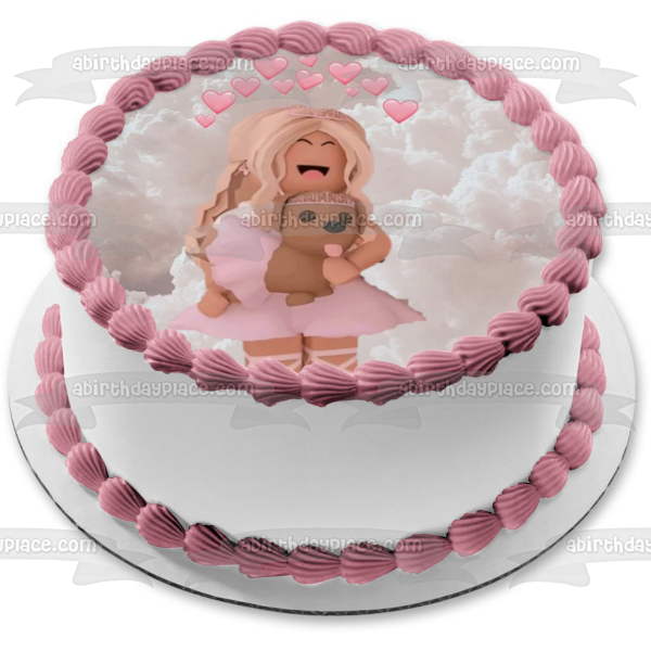 Roblox Girls Princess Puppy Love In the Clouds Edible Cake Topper Image ABPID56522