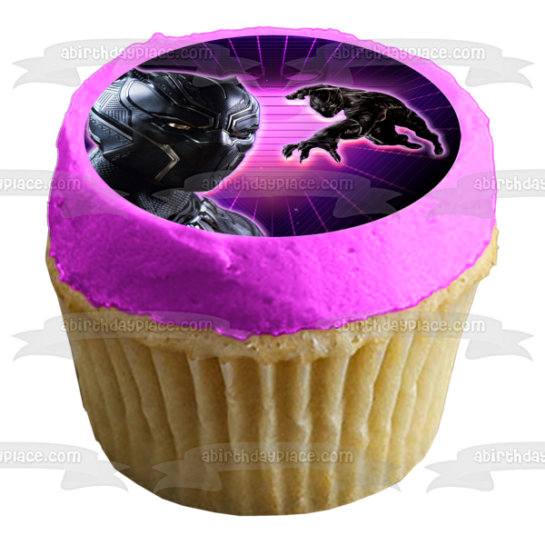 Marvel Black Panther T'Challa Customizable Edible Cake Topper Image ABPID56610