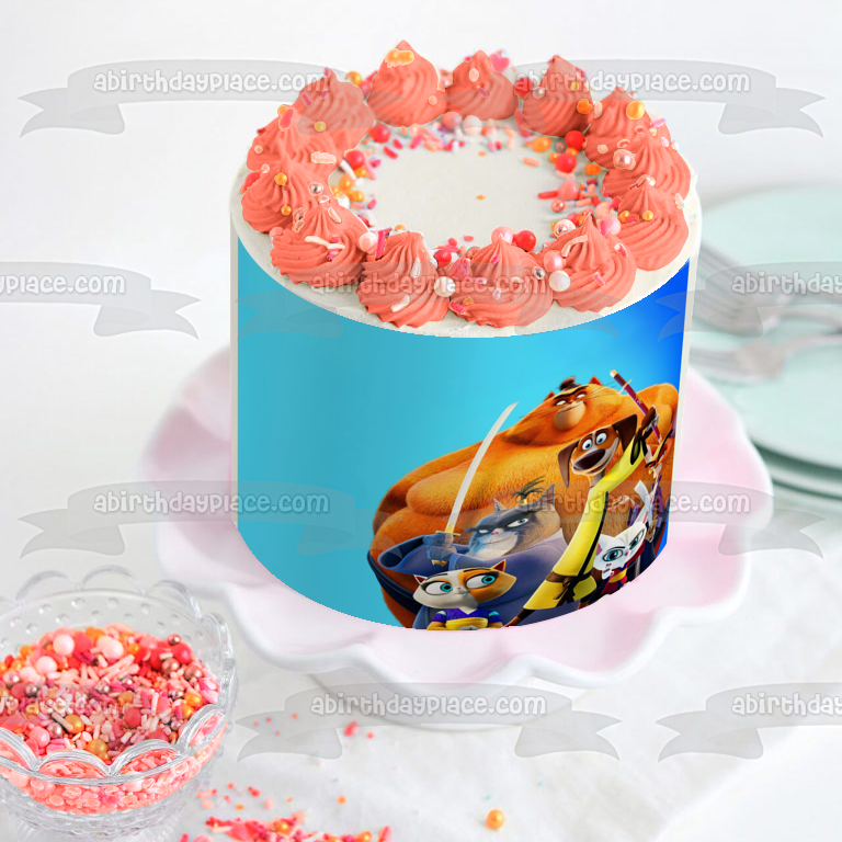 Paws of Fury: la leyenda de Hank Blue Jimbo Ika Chu el Shogun Chuck Sumo Little Mama Emiko Ohga Ichiro Yuki Imagen comestible para decoración de tarta ABPID56611