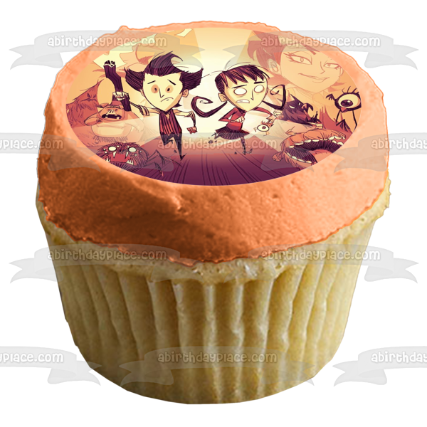 Don't Starve Together a New Reign Wilson and Willow Edible Cake Topper Image ABPID56579