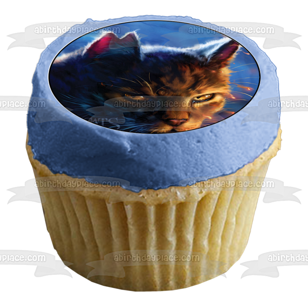 Imágenes decorativas comestibles para cupcakes con diseño de gatos guerreros, estrella de fuego, salida de la luna, crepúsculo y estrella del tigre, ABPID56596