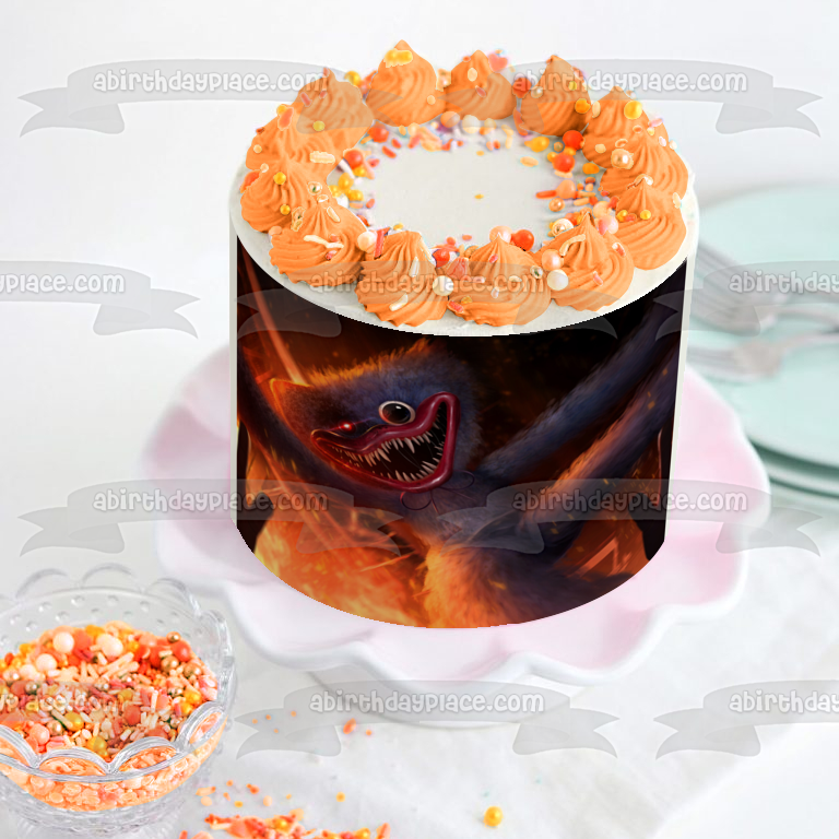 Poppy's Playtime Chapters Found You Huggy Wuggy Edible Cake Topper Image ABPID56689