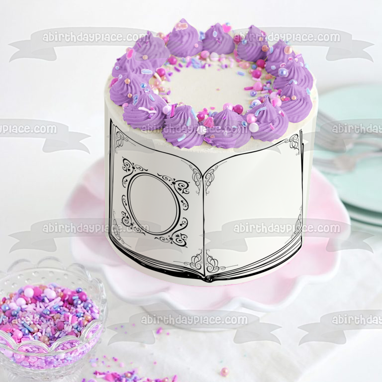 Bible Open Pages Edible Cake Topper Image ABPID56731