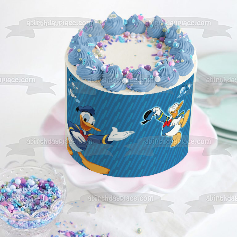 Donald Duck Collage Disney Mickey Mouse Clubhouse Edible Cake Topper Image ABPID56772