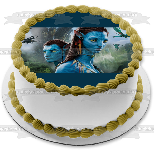 Avatar: El Camino del Agua Jake y Ney'Tiri Imagen comestible para decoración de tarta ABPID56838