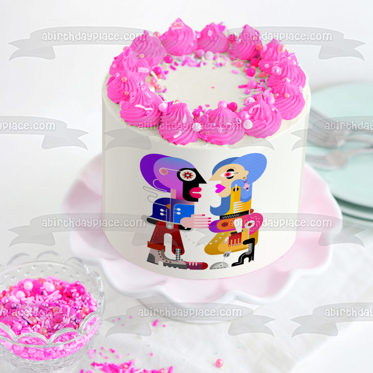 Abstract Art People Artist Art Teacher Fine Art Edible Cake Topper Image ABPID56871