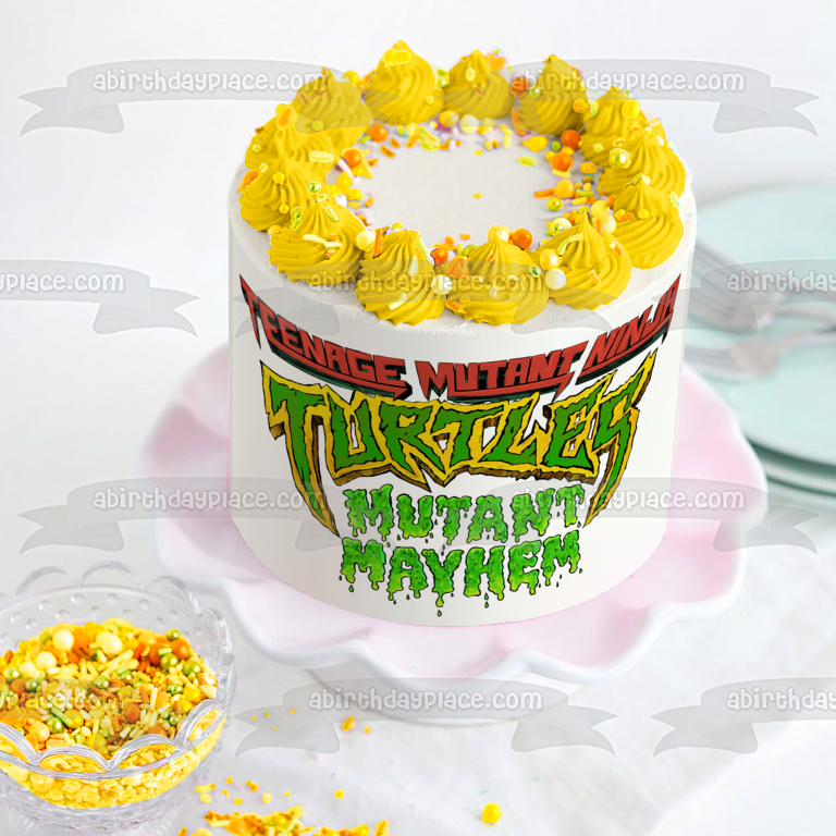 Decoración comestible para tarta de Tortugas Ninja Mutant Mayhem Imagen ABPID56940