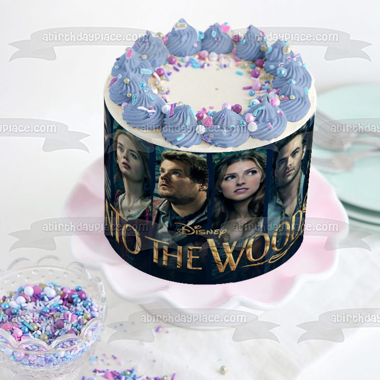 Adorno comestible para tarta Into the Woods, la bruja, Cenicienta y el lobo feroz, imagen ABPID56918