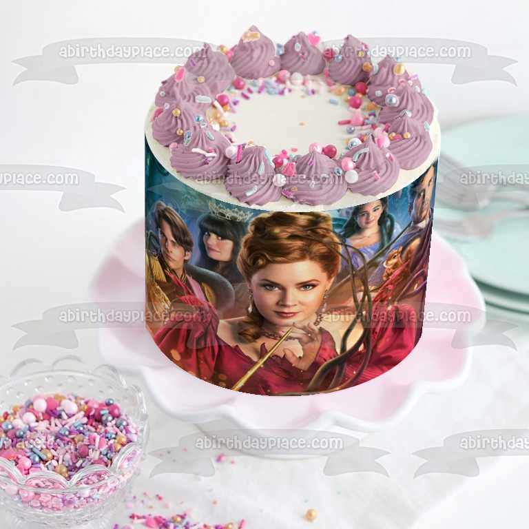 Imagen de decoración comestible para tarta de Robert Morgan y Giselle desencantados ABPID56921