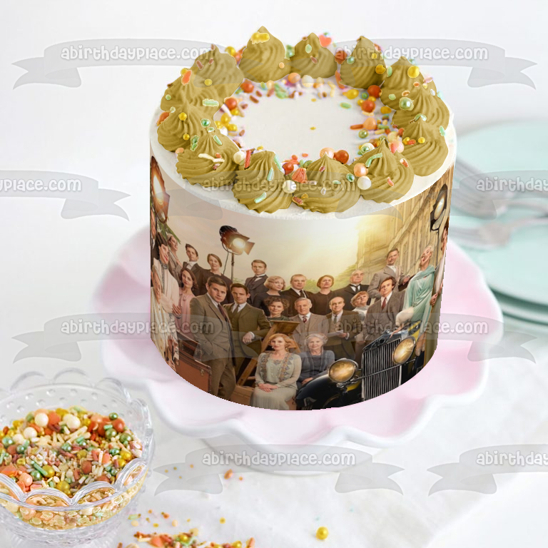 Downton Abbey: Una nueva era Violet Myrna Jack Guy y Lucy Adorno comestible para tarta Imagen ABPID57052