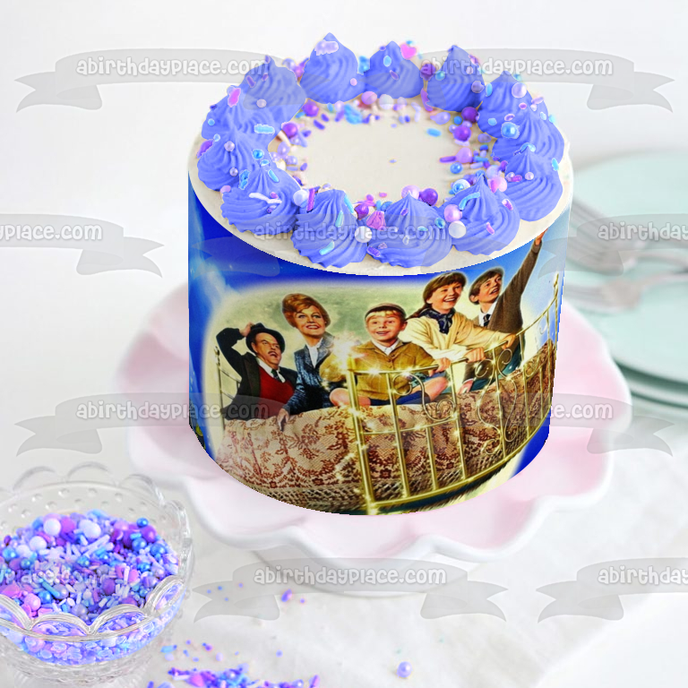 Bed Knobs and Broomsticks Miss Price Charlie and Paul Edible Cake Topper Image ABPID57069