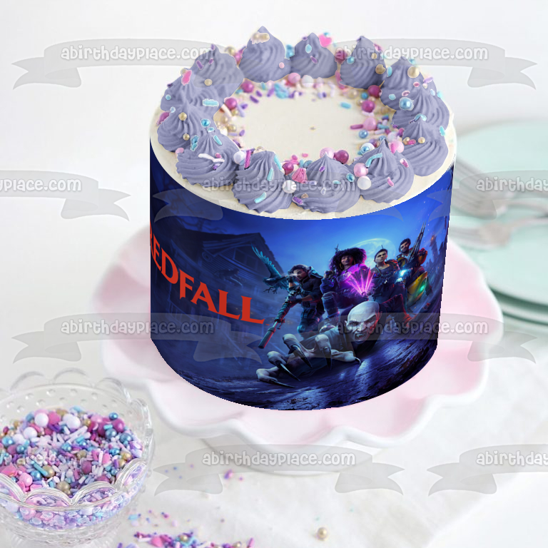 Imagen de decoración comestible para tarta con personajes variados del videojuego Redfall ABPID57100