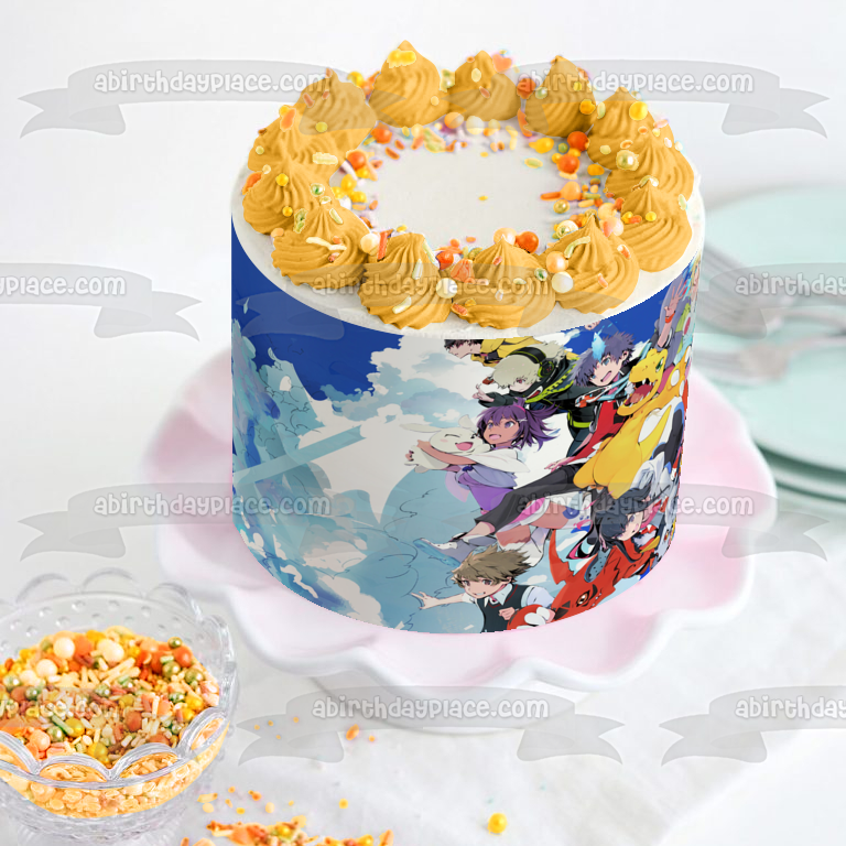 Digimon World: Next Order Takuto Shiki Wargreymon and Metalgarurumon Edible Cake Topper Image ABPID57111