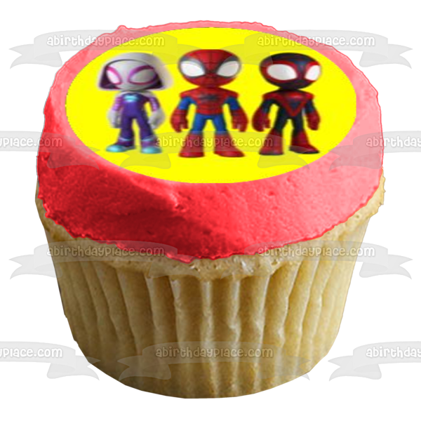 Spidey Amazing Friends Spider-Gwen Spin Edible Cupcake Topper Images ABPID57193