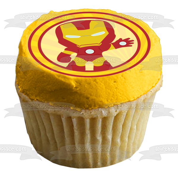 Avengers Captain America and Iron Man Edible Cupcake Topper Images ABPID57201