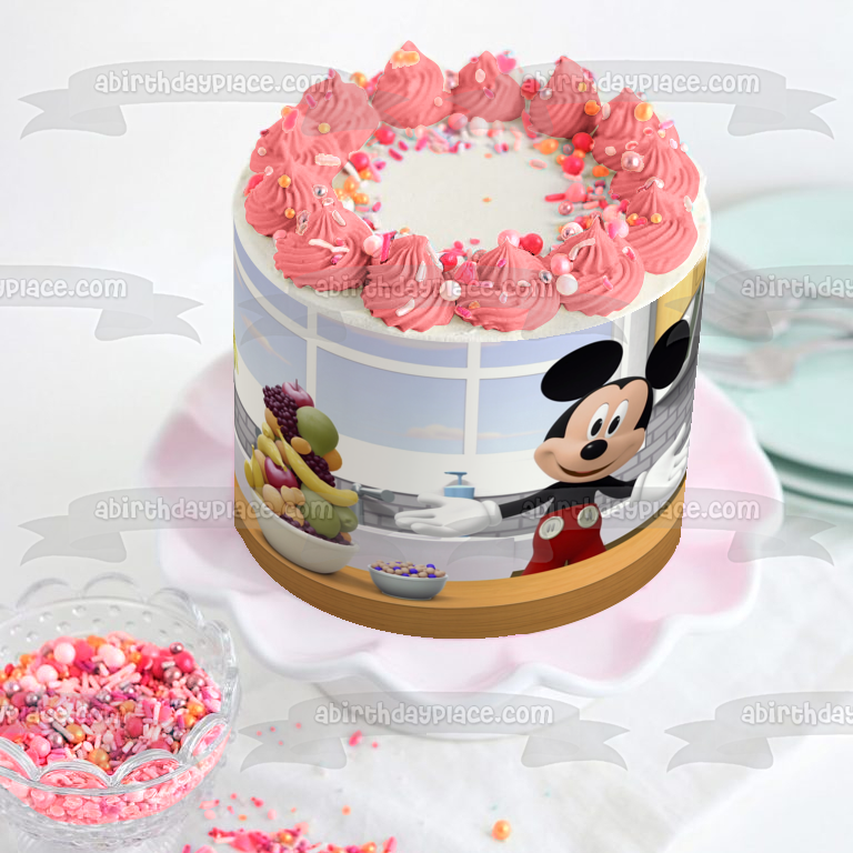 Me and Mickey Mickey Mouse and a Fruit Bowl Edible Cake Topper Image ABPID57263