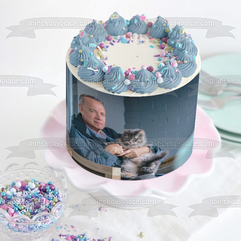 A Man Called Otto Otto Andersen and His Cat Edible Cake Topper Image ABPID57266
