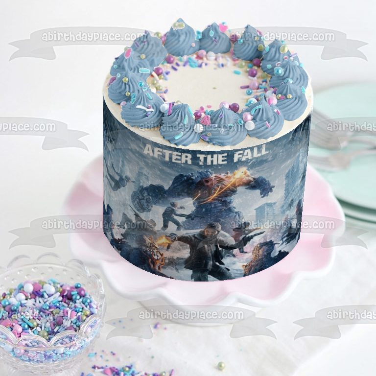 After the Fall Various Characters In a Game Scene Edible Cake Topper Image ABPID57284