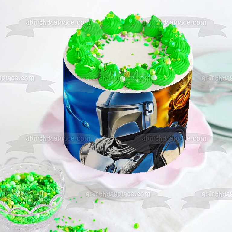 Star Wars The Mandalorian Edible Cake Topper Image ABPID57421