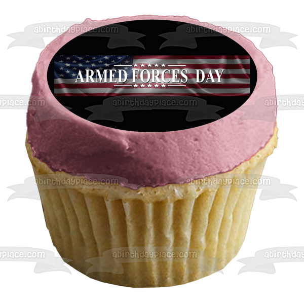 Armed Forces Day the American Flag Edible Cake Topper Image ABPID57454