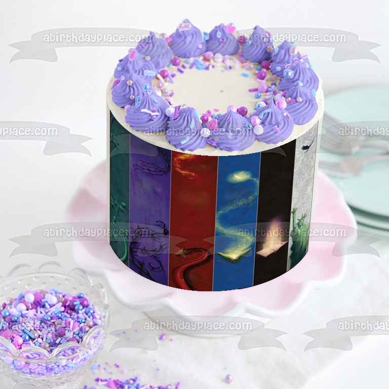 Land of Stories Book Series Book Spines Edible Cake Topper Image ABPID57652