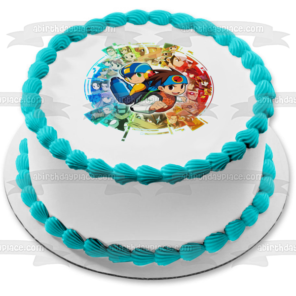 Mega Man Battle Network Lan Hikari Edible Cake Topper Image ABPID57640