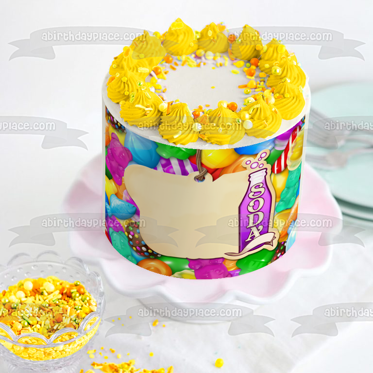 Candy Crush Soda Saga Edible Cake Topper Image ABPID57726