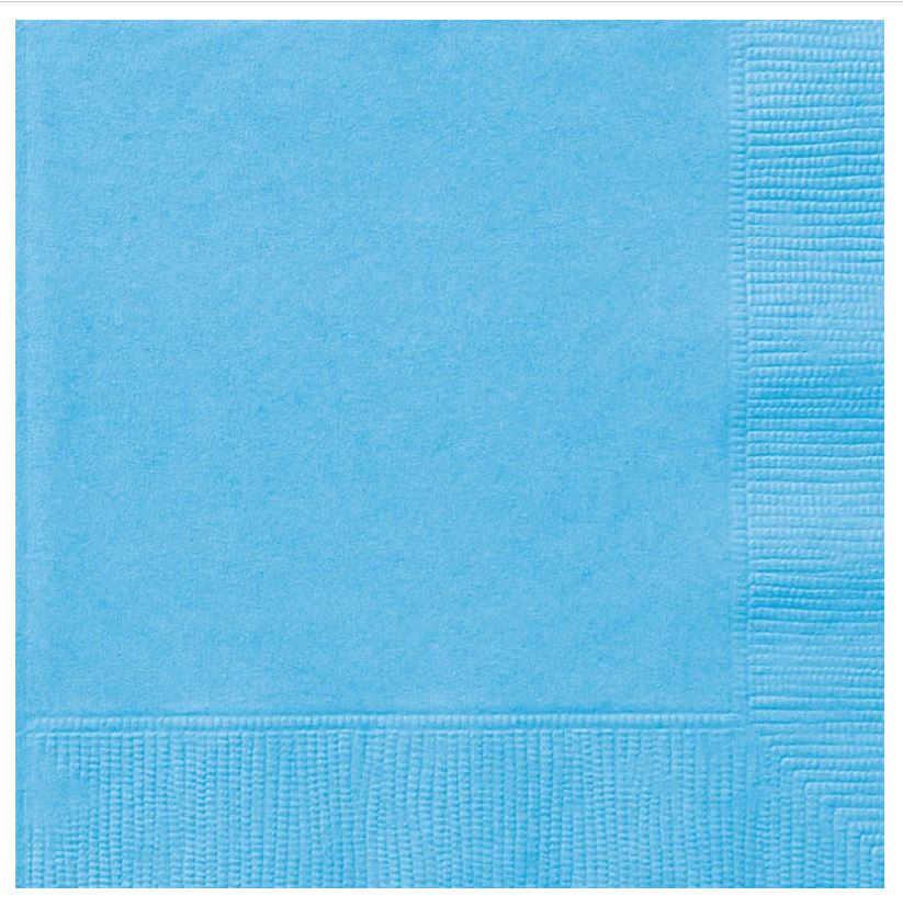 Servilletas de almuerzo azul claro, 20 unidades