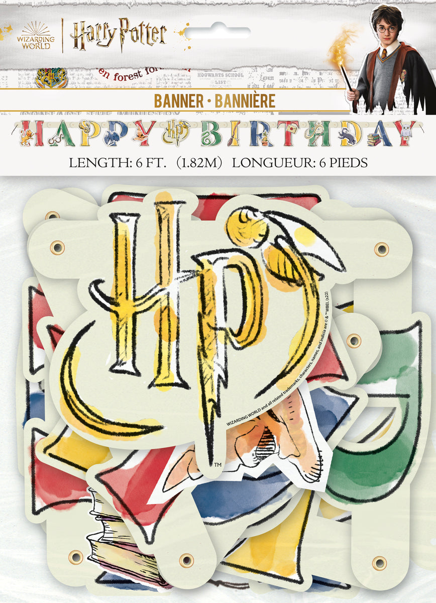 Harry Potter Inspired Birthday Banner, Custom Birthday Banner