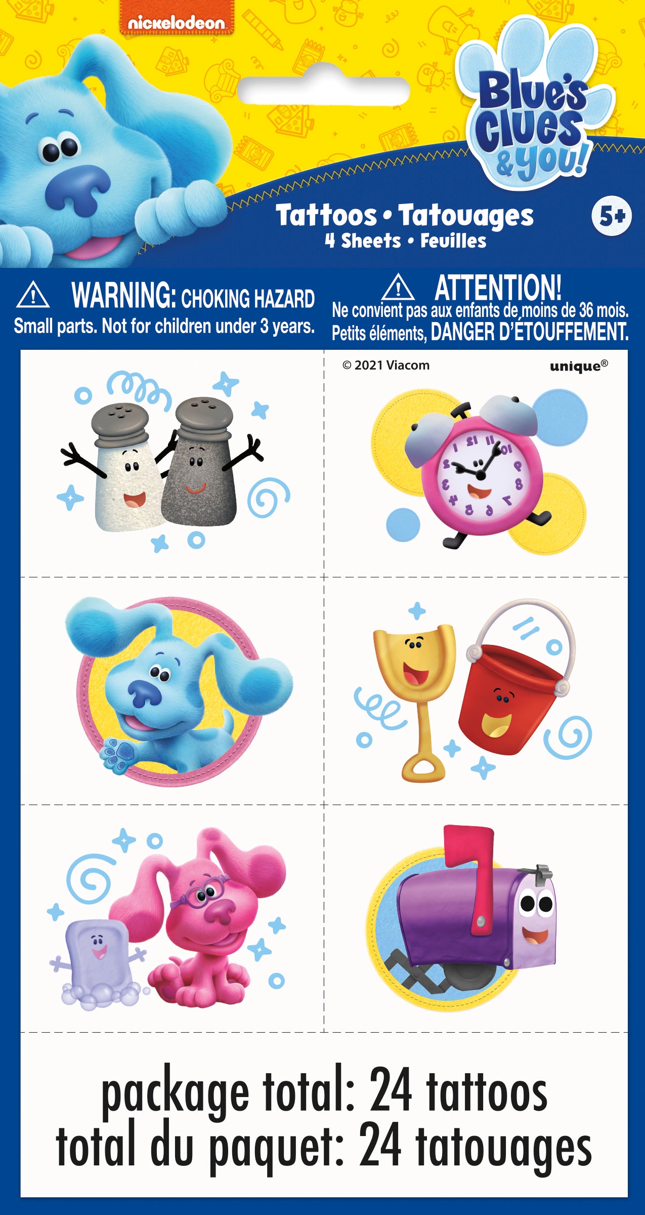 Blue's Clues Tattoos, 24ct