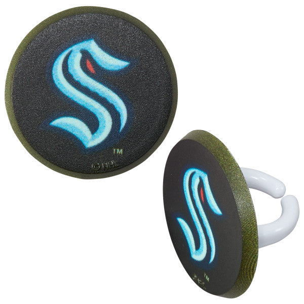 Anillos para cupcakes NHL® Seattle Kraken Puck