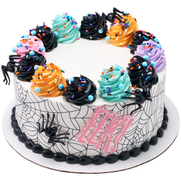 Spider Web Pattern Edible Cake Topper Image
