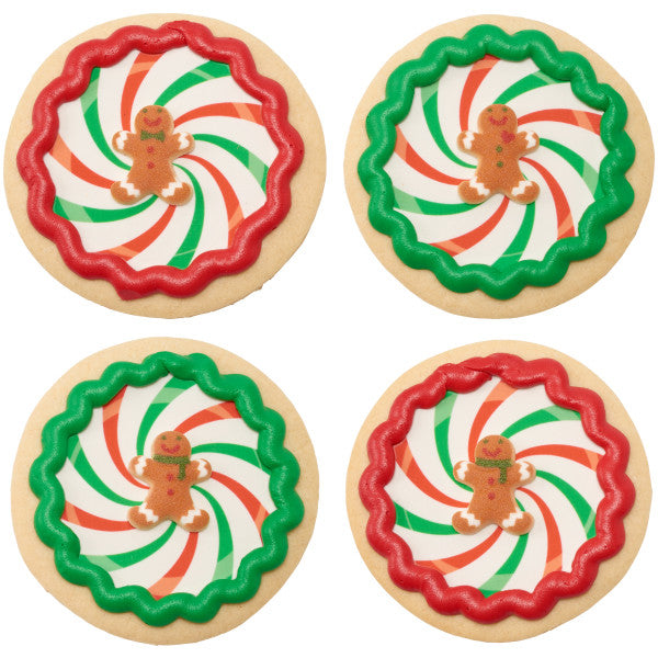 Imagen de adorno comestible para pastel de caramelo de menta