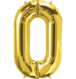 34" Letter O Gold Balloon, 1ct