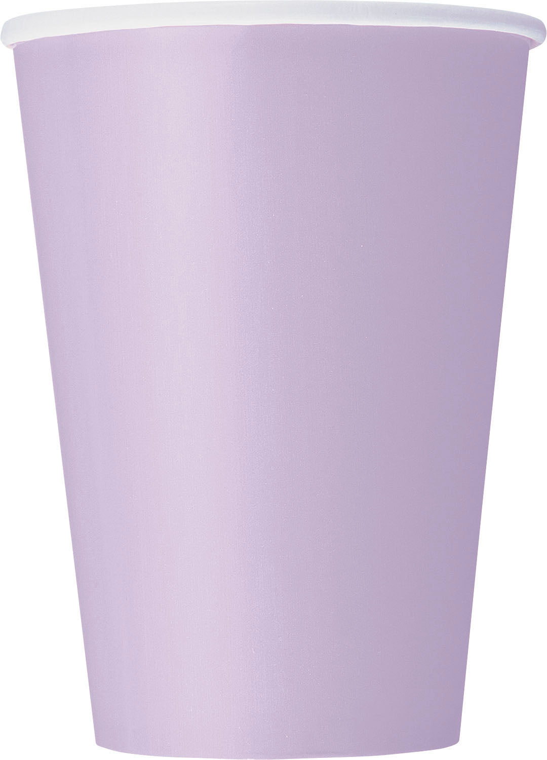 Vasos de papel sólidos lavanda de 12 oz, 10 unidades