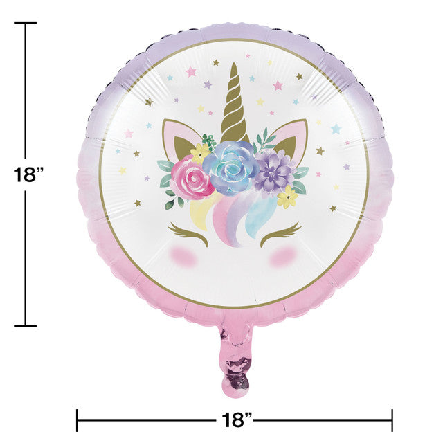 Unicorn Baby 18" Metallic Balloon